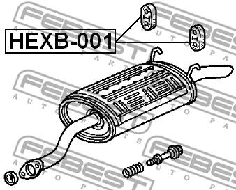 Крепление глушителя FEBEST HEXB001