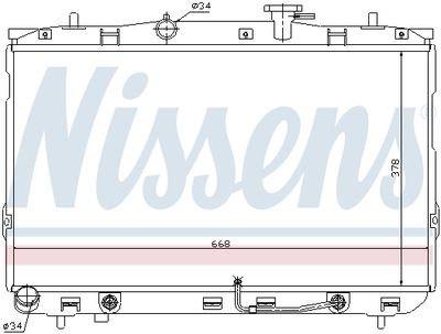 Радиатор системы охлаждения NISSENS 67489