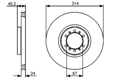 Диск тормозной BOSCH 0986479469