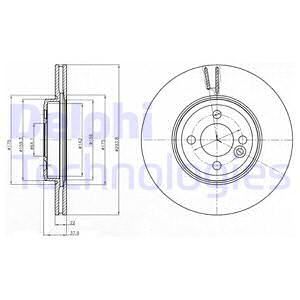Диск тормозной DELPHI BG4184