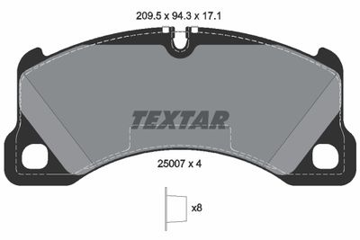 Колодки тормозные передние TEXTAR 2500701