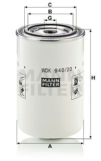 Фильтр топливный MANN-FILTER WDK94020