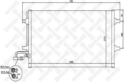 Радиатор кондиционера STELLOX 1045639SX