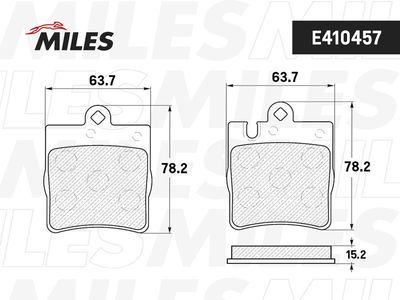 Колодки тормозные задние Miles E410457