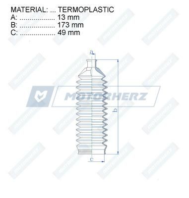 Пыльник рулевой рейки MotorHerz RDZ0547MG