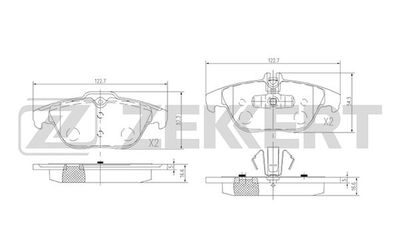 Колодки тормозные дисковые задние Zekkert BS1938