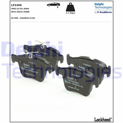 Колодки тормозные задние DELPHI LP2490