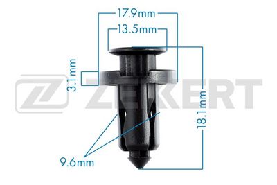 Клипса крепежная Zekkert BE2523