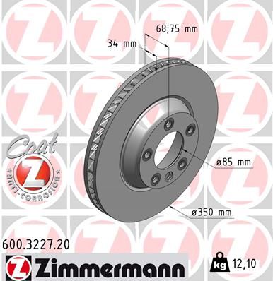 Диск тормозной ZIMMERMANN 600322720