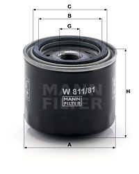 Фильтр масляный MANN-FILTER W81181