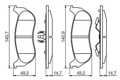 Колодки тормозные дисковые BOSCH 0986494419