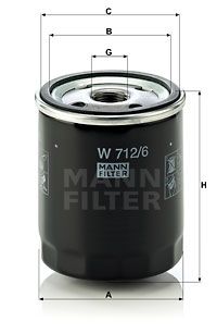 Фильтр масляный MANN-FILTER W7126