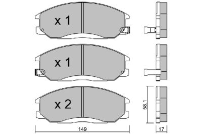 Колодки тормозные дисковые PMC PKA016