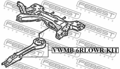 Подушка двигателя задняя VAG 6RF199851A