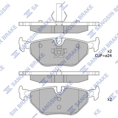 Колодки тормозные дисковые SANGSIN SP2162