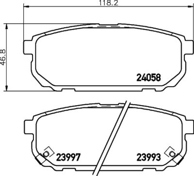 Колодки тормозные дисковые задние Nisshinbo NP6052