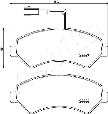 Колодки тормозные дисковые передние FIAT/ALFA/LANCIA 6000629130