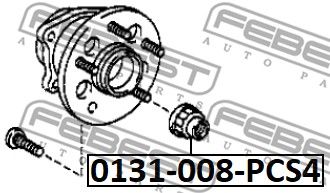 Гайка FEBEST 0131008PCS4