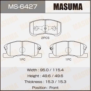 Колодки тормозные дисковые Masuma MS6427