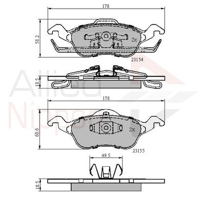 Колодки тормозные передние ALLIED NIPPON ADB0490