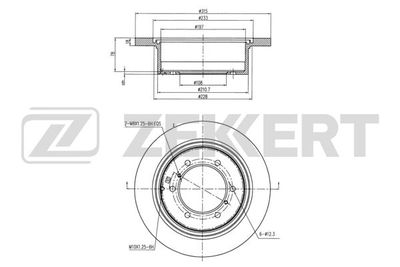 Диск тормозной задний Zekkert BS5137