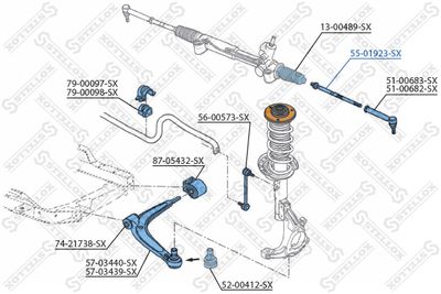 Тяга рулевая STELLOX 5501923SX