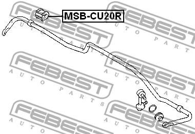 Втулка стабилизатора заднего FEBEST MSBCU20R