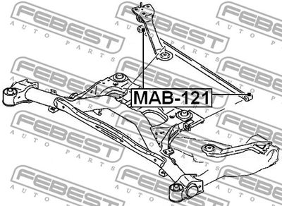 Сайлентблок рычага подвески задней FEBEST MAB121