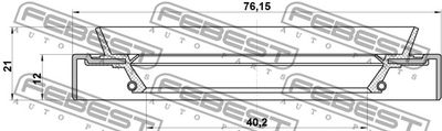 Сальник привода FEBEST 95HDS42761221R