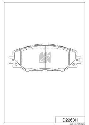 Колодки тормозные передние с антискрипной пластиной MK KASHIYAMA D2268H