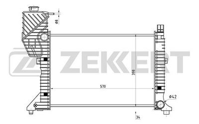 Радиатор охлаждения двигателя Zekkert MK1339