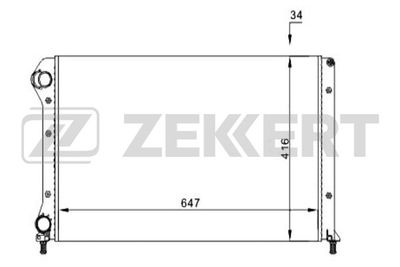 Радиатор охлаждения двигателя Zekkert MK1160