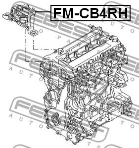 Подушка двигателя правая гидравлическая FEBEST FMCB4RH