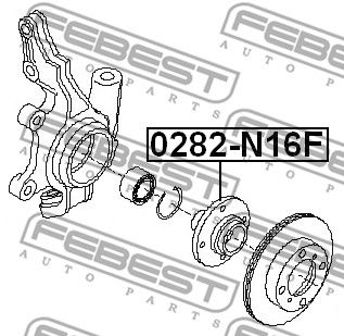 Ступица передняя FEBEST 0282N16F