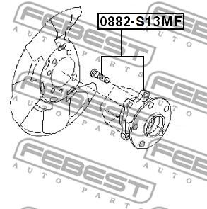 Ступица передняя FEBEST 0882S13MF