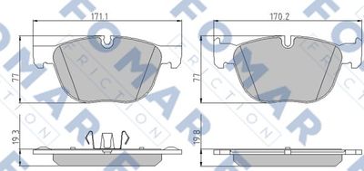 Колодки тормозные передние FOMAR FRICTION FO861481