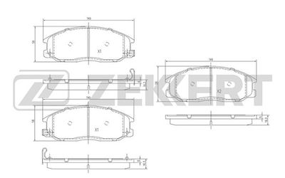 Колодки тормозные дисковые передние Zekkert BS1804
