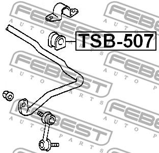 Втулка стабилизатора переднего FEBEST TSB507