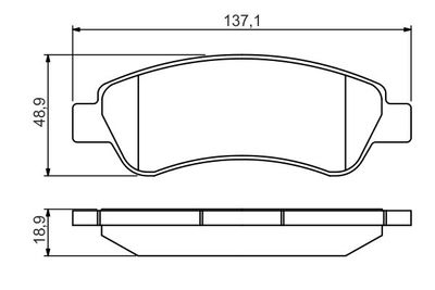 Колодки тормозные задние BOSCH 0986495254