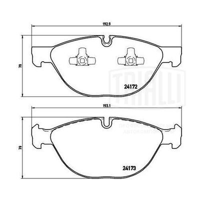 Колодки тормозные передние с датчиком TRIALLI PF4156