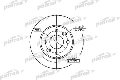 Диск тормозной PATRON PBD1013