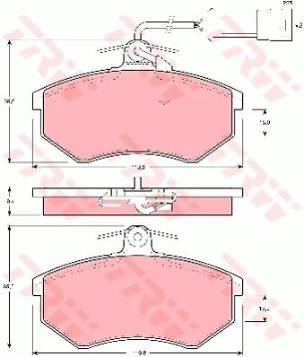 Колодки тормозные TRW GDB404
