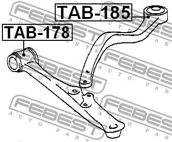 Сайлентблок нижнего переднего рычага FEBEST TAB185