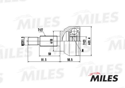 ШРУС наружный Miles GA20117