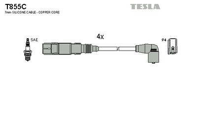 Комплект проводов высоковольтных TESLA T855C