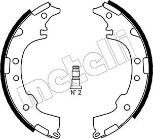 Колодки тормозные барабанные METELLI 530434