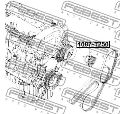 Ролик натяжителя FEBEST 1087T250