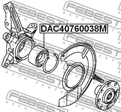 Подшипник передней ступицы FEBEST DAC40760038M