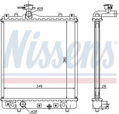 Радиатор системы охлаждения NISSENS 63014A