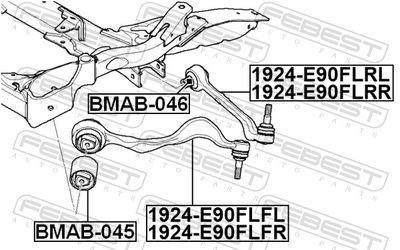Сайлентблок рычага подвески FEBEST BMAB045